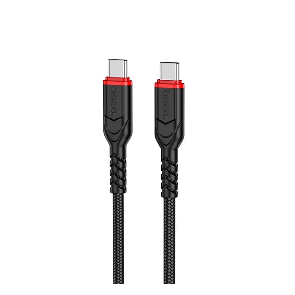 Hoco X59 adatkábel (Type-C - Type-C, 60W, 3A, PD gyorstöltő, 300cm) FEKETE (X59_TYPEC_TYPEC_300)