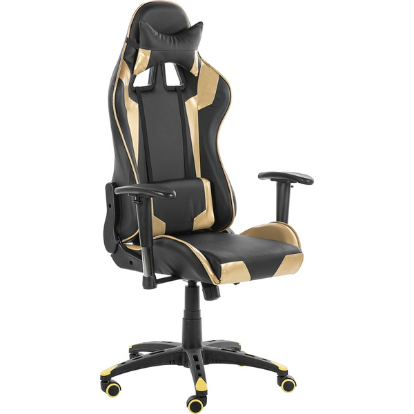 Beliani Knight Gaming Szék Arany Fekete