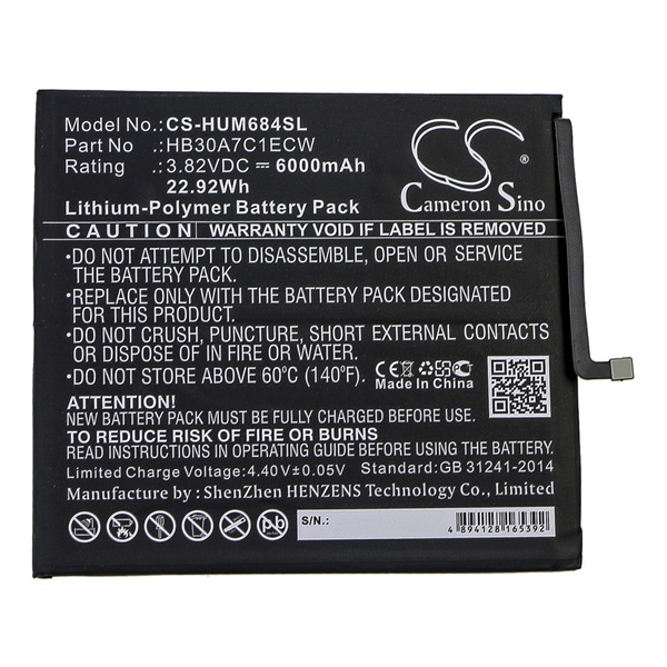 Cameron Sino CS-HUM684SL Huawei MediaPad M6 8.4 WIFI Tablet akkumulátor 6000 mAh (CS-HUM684SL)