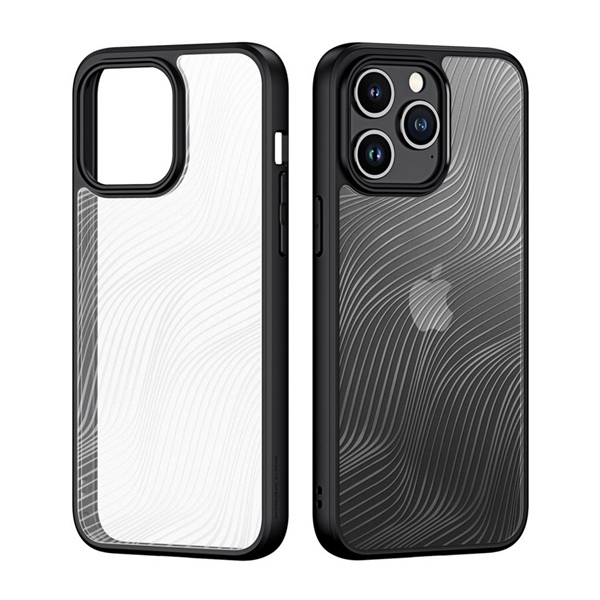 Dux Ducis Aimo Apple iPhone 15 Pro Magsafe Tok - Átlátszó/Matt Fekete (GP-144797)