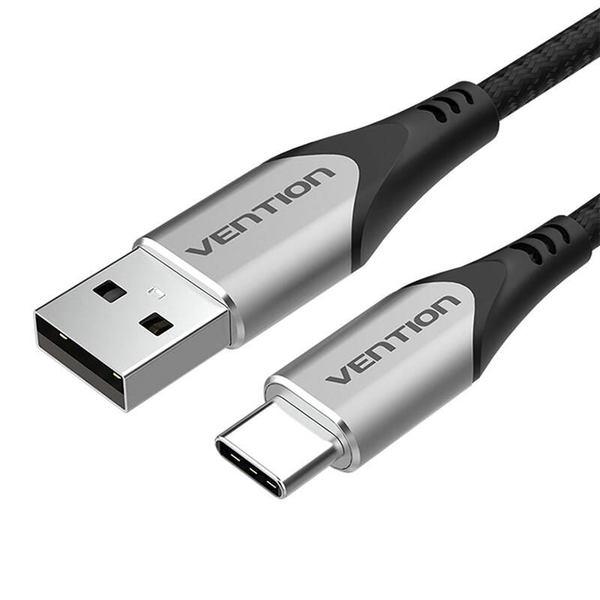Vention CODHH USB-kabel USB 2.0 2 m USB A USB C Aluminium, Sort