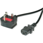 Value Áram Csatlakozókábel [1x Angol dugó - 1x Hidegkészülék alj, C13] 1.95 m Fekete