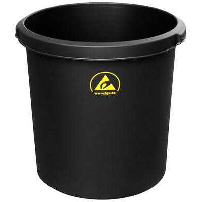 BJZ ESD Papírkosár 18 l (O x Ma) 31 cm x 32 cm Műanyag Fekete 1 db (A-34062)