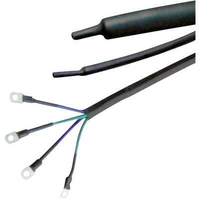 Hongshang ART002023 Zsugorcső ragasztó nélkül Fekete 3.20 mm Zsugorodási arány:2:1 méteráru