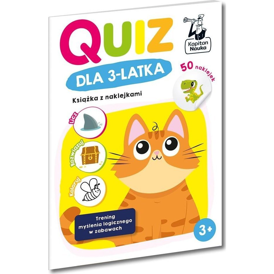 Edgard Quiz 3 Éveseknek Matrica Könyv Kapitan Nauka (9788368044348)