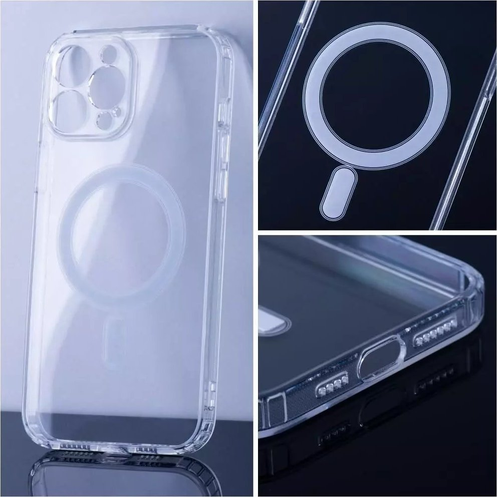 Haffner Clear Mag Cover kameravédős szilikon tok - Apple iPhone 14 Pro - átlátszó (CASEMAGSAFE9)