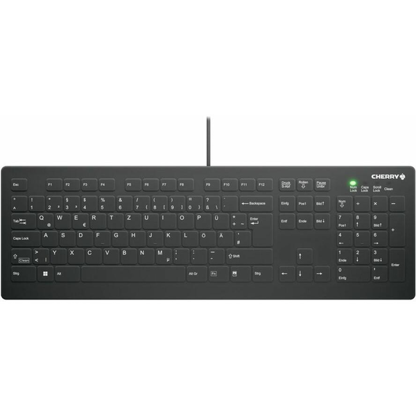 CHERRY AK-C8112 tastatur Medicinsk USB QWERTZ Tysk Sort, Hvid