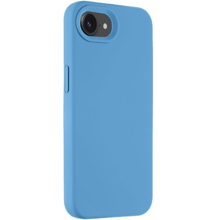 Apple iPhone 16e, Szilikon tok, mikrofiber plüss belső, Magsafe kompatibilis, Tactical MagForce Velvet Smoothie, kék (TS11586)