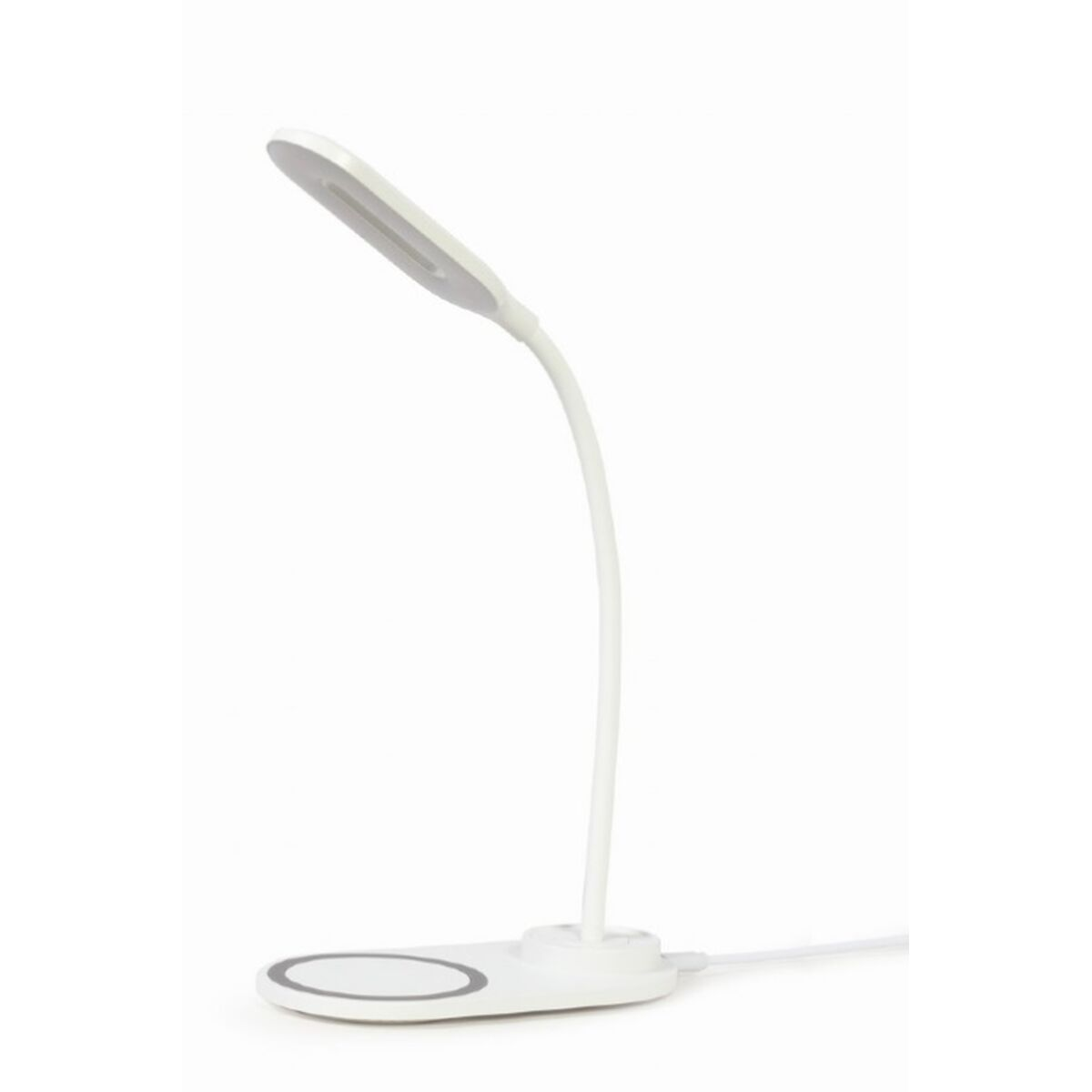 Gembird TA-WPC10-LED-01-W Asztali lámpa + Vezeték nélküli töltő - Fehér (TA-WPC10-LED-01-W)