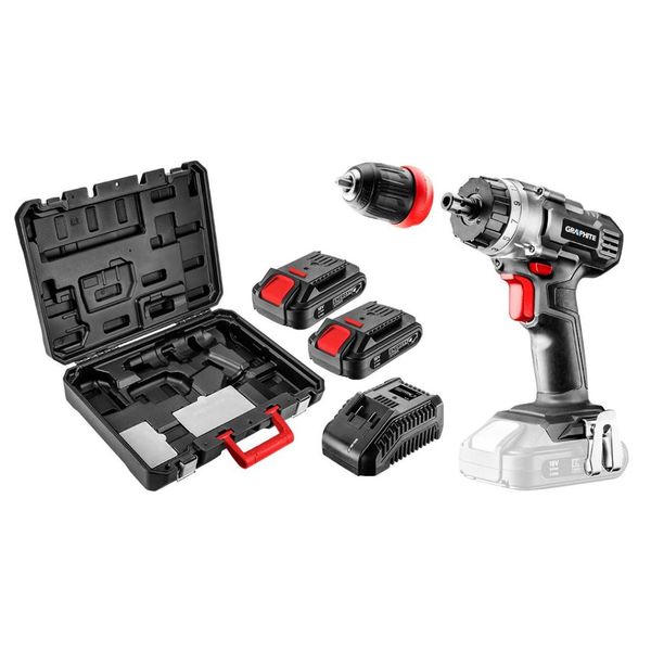 Graphite 58G022-SET2 akkus fúró Energy+ 2db 18V/2Ah akku+töltő