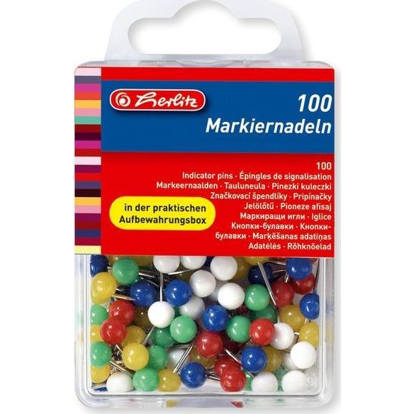 Špendlíky s kuličkou, 100 kusů