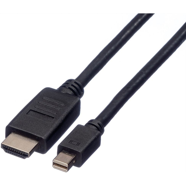 ROLINE Mini DisplayPort Kabel, Mini DP-HDTV, ST/ST, schwarz, 4,5 m