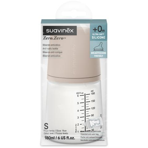 SUAVINEX Zero Zero Medium anti-colic üveg 180 ml S (8426420084567)