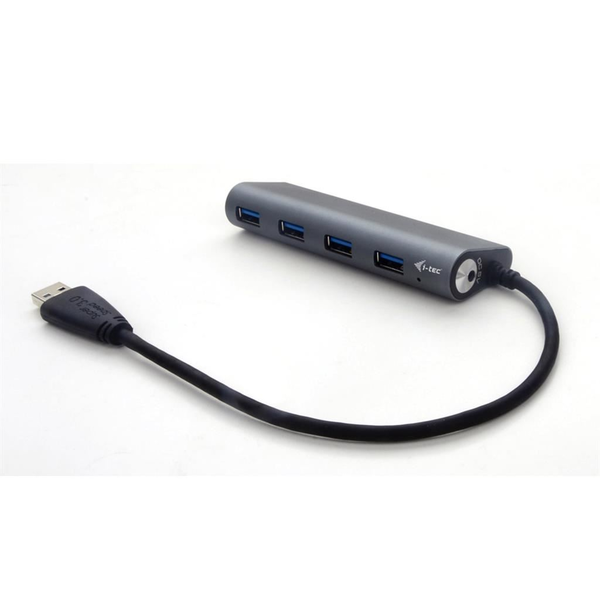 i-tec Metal U3HUB448 interface hub USB 3.2 Gen 1 (3.1 Gen 1) Type-A 5000 Mbit/s Grå