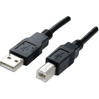 Manhattan 333382 USB-kabel USB 2.0 3 m USB A USB B Sort