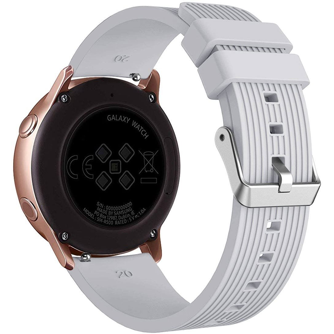 Eternico Essential Vertical Grain Silver Buckle universal Quick Release 20mm - ezüst (AET-SMQRVEG25S-20)