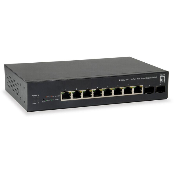 LevelOne GEP-1051 netværksswitch Administreret L2/L3/L4 Gigabit Ethernet (10/100/1000) Strøm over Ethernet (PoE) Sort