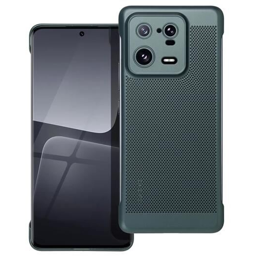 Gigapack Xiaomi 13 Pro légáteresztő, lyukacsos műanyag tok sötétzöld (GP-142661) (GP-142661)