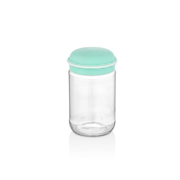 Iris HN-1215 Macaron Üveg fűszertartó 370ml - Zöld / fukszia / narancs / sárga színekben (HN-1215)