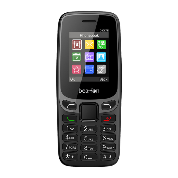 Bea-Fon C80 LTE fekete mobiltelefon