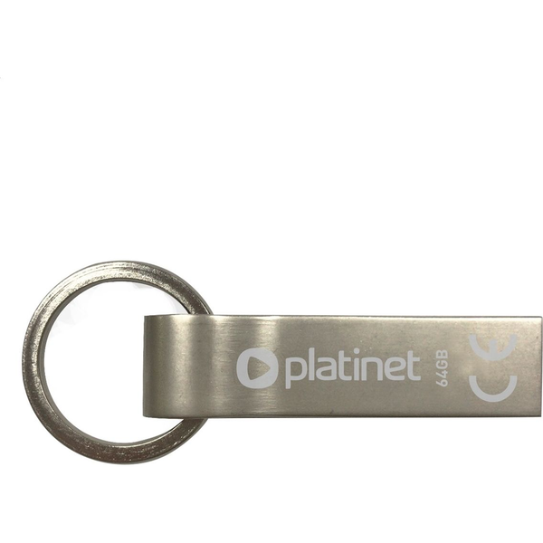 Platinet PMFMK64 USB-nøgle 64 GB USB Type-A 2.0 Rustfrit stål