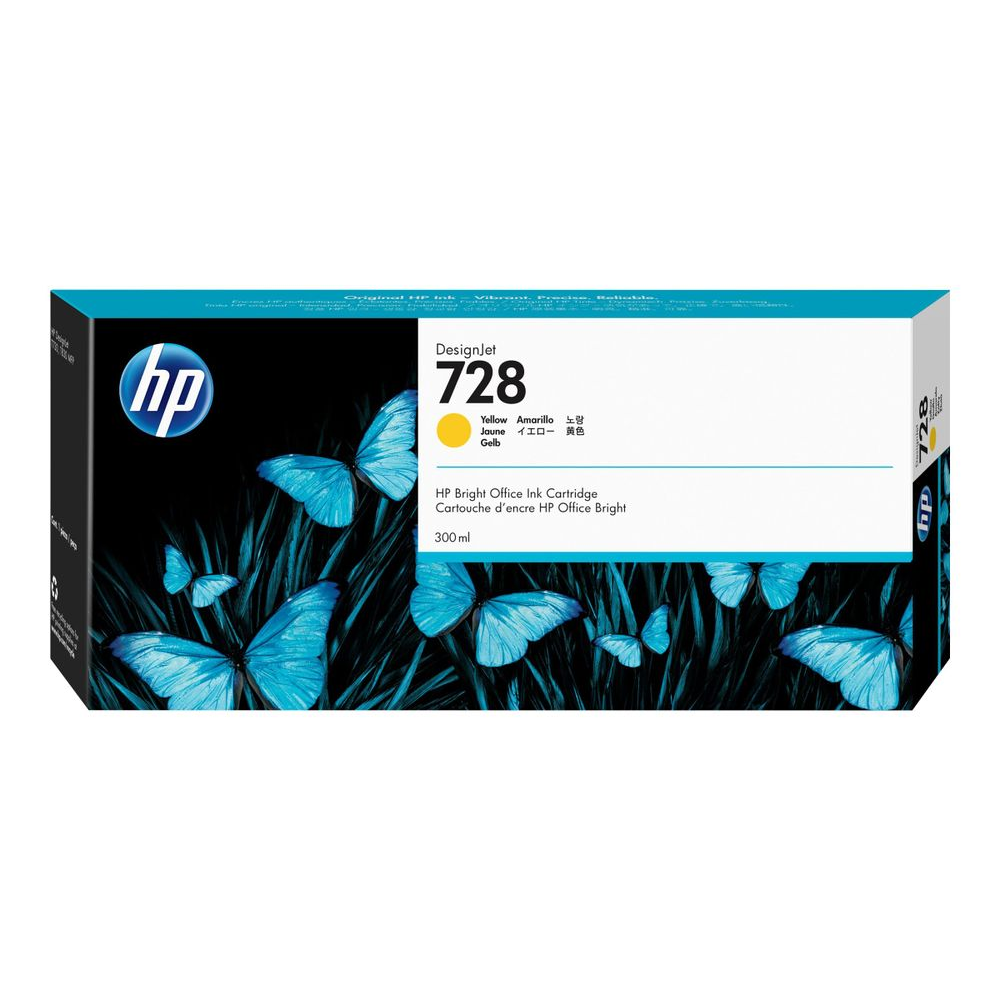 HP 728 - yellow - original - DesignJet - ink cartridge (F9K15A)