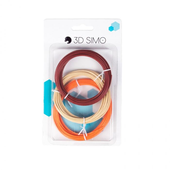 3D Simo PLA III filament barna, bőrszínű, narancssárga (G3D3107) (G3D3107)