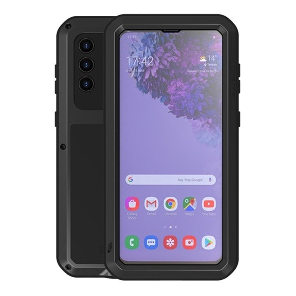 Samsung Galaxy S21 Plus 5G SM-G996, Szilikon tok, Love Mei Powerful Defender, ütésálló, fekete (RS104494)