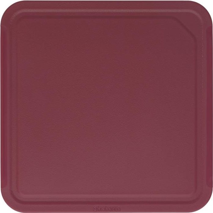 Brabantia Tasty+ Slice & Dice közepes méretű vágódeszka, műanyag, padlizsánpiros, 250x250mm - 123122 (123122)