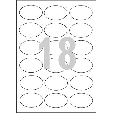 Avery-Zweckform L6024REV-25 Univerzális etikett 63.5 x 42.3 mm Papír Fehér 450 db Leoldható Színes lézernyomtatás, Lézernyomtató (L6024REV-25)