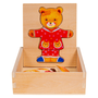 Smily Play Teddy bear girl - 18 darabos fa puzzle