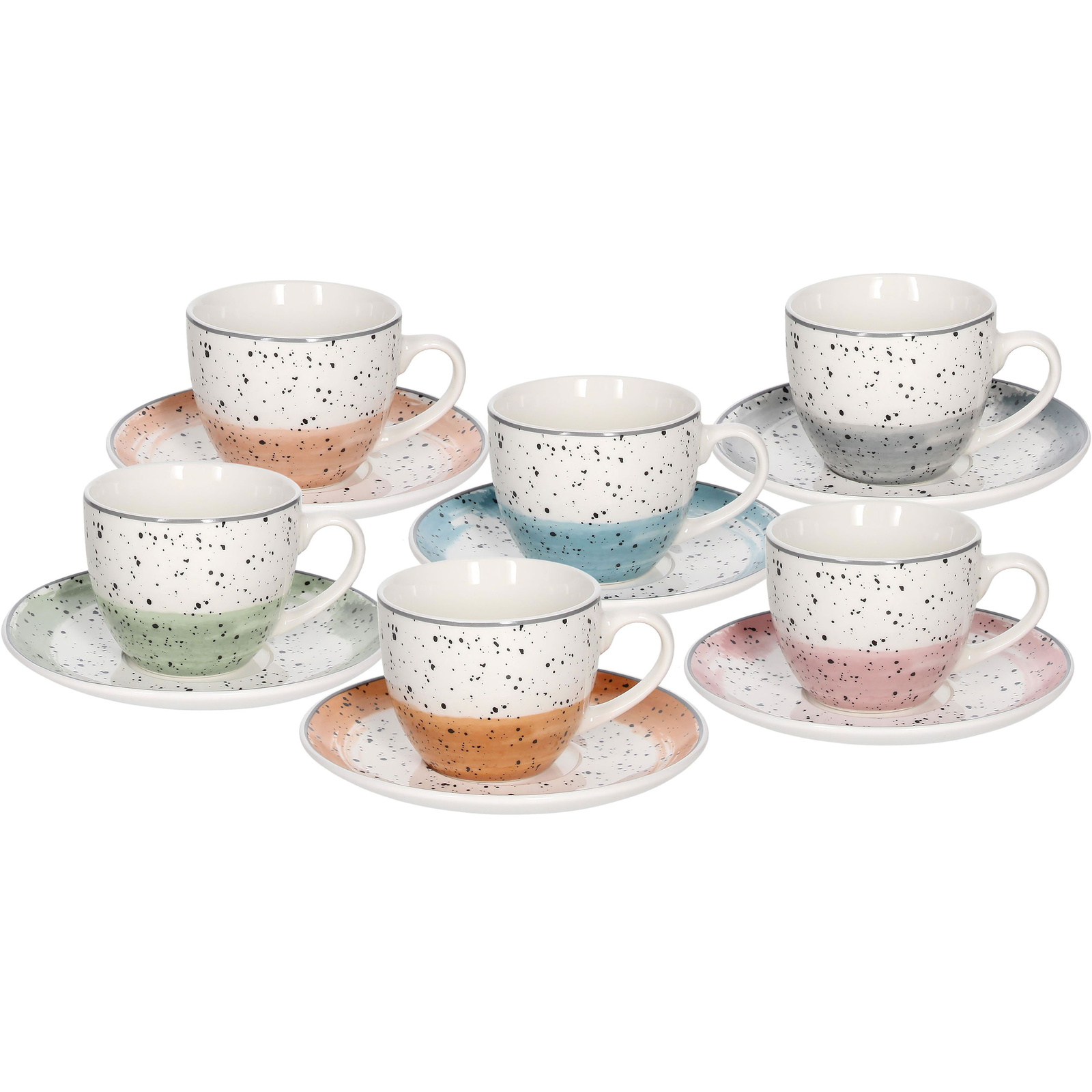 Tognana IRIS SIENNA teáscsészekészlet csészealjakkal, 6 db, 200 ml (IR68502M209)