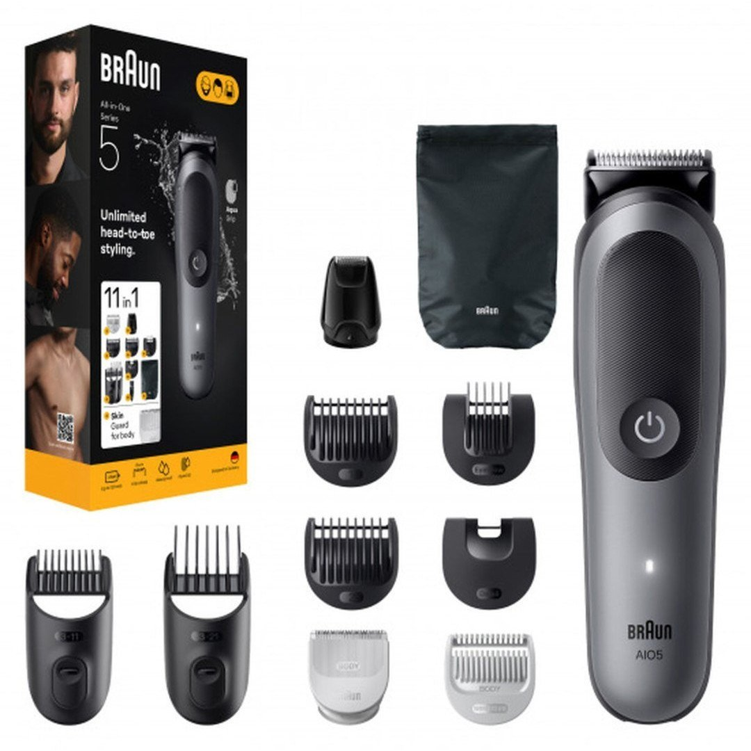 Braun AIO5560 zastrihávač fúzov a vlasov Čierna, Šedá 14 Lithium-ion (Li-ion) (S0462150)