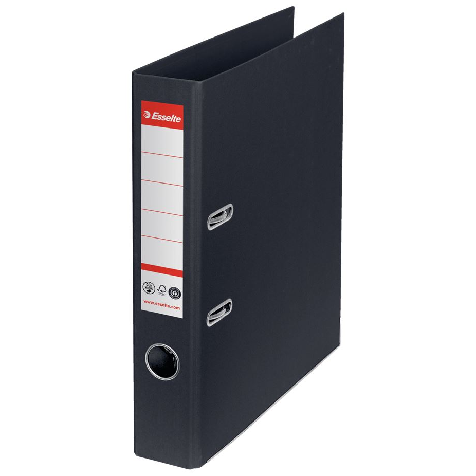 Esselte No.1 környezetbarát iratrendező 50mm széles gerinc fekete (627576) (ess627576)