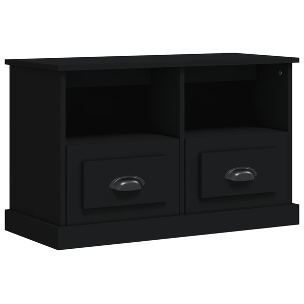 fekete szerelt fa TV-szekrény 80 x 35 x 50 cm