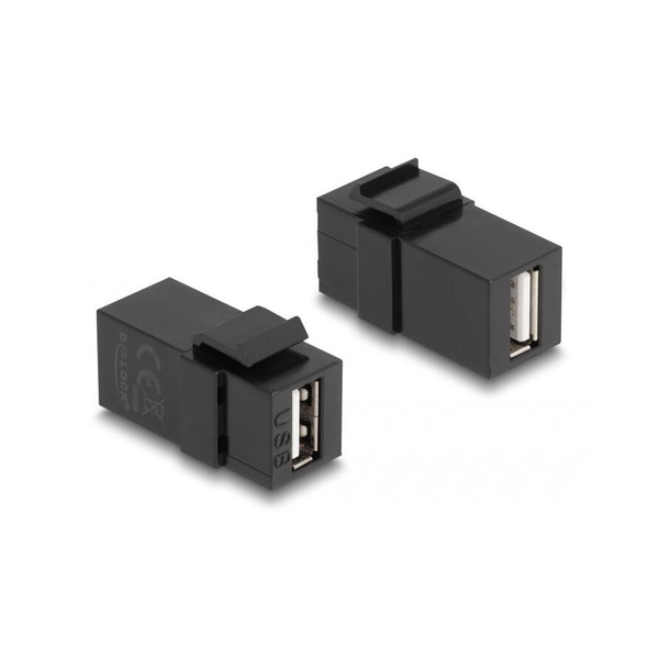 Delock Keystonemodul USB 2.0 A Buchse zu USB 2.0 A Buchse SW