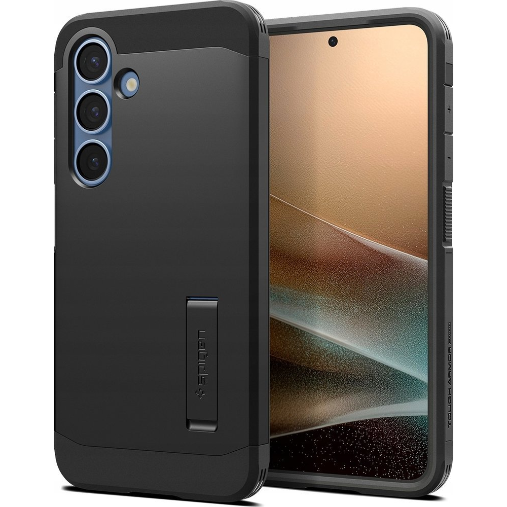 Samsung S25 Plus Spigen Tough Armor Mag Műanyag Telefonvédő Ütésállóság, Magsafe, Fekete (8809971238182-ACS08987)