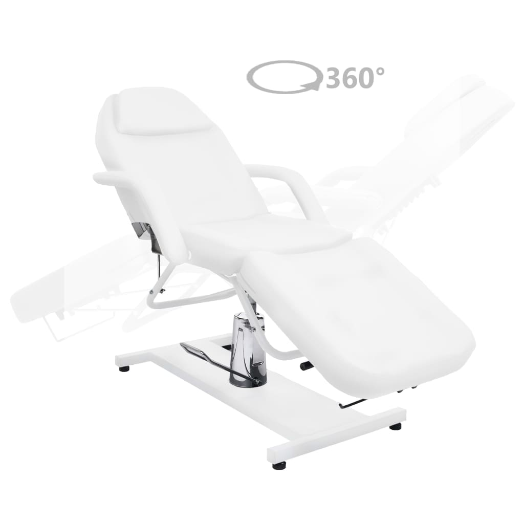 fehér masszázsasztal 180 x 62 x (87-112) cm (110264)