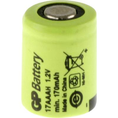 1/3 AAA akku NiMH 1,2V 170 mAh, Flat-Top, GP (129938)