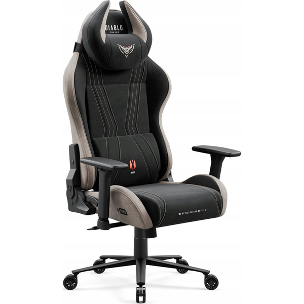 Diablo Chairs X-Horn 2.0 гейминг стол, нормален размер, плат, камел черно