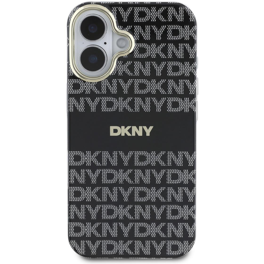 DKNY PC/TPU Repeat Pattern Tonal Stripe Magsafe iPhone 16 Black tok (DKHMP16SHRHSEK)