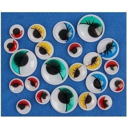 Öntapadó mozgó szem - Színes (24 db) (506497)