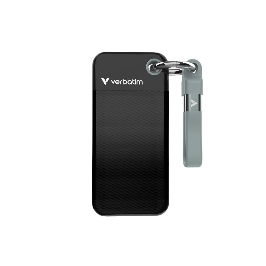 Външен SSD диск Verbatim Pocket 256 GB — 32415, черно-сив