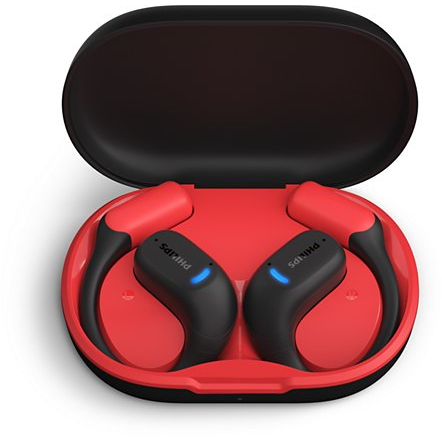 Philips 6000 series TAA6709BK/00 cuffia e auricolare True Wireless Stereo (TWS) A clip Sport Bluetooth Nero, Rosso