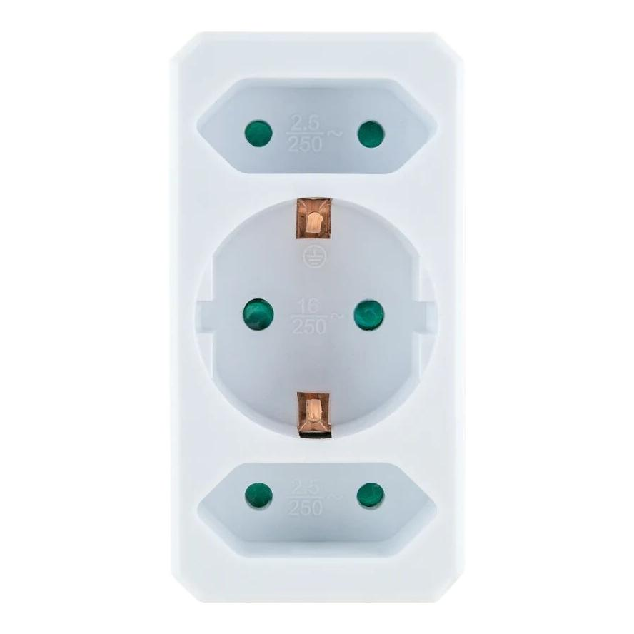 Schwaiger STVT0031 250V Elosztó 3 aljzatos - Fehér (STVT0031)