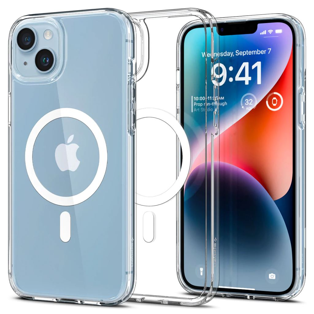 Spigen Ultra Hybrid (MagFit) Apple iPhone 14 tok átlátszó-fehér (ACS05048) (ACS05048)