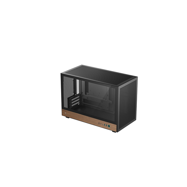 DeepCool CH260 WOOD Micro Tower Zwart, Hout