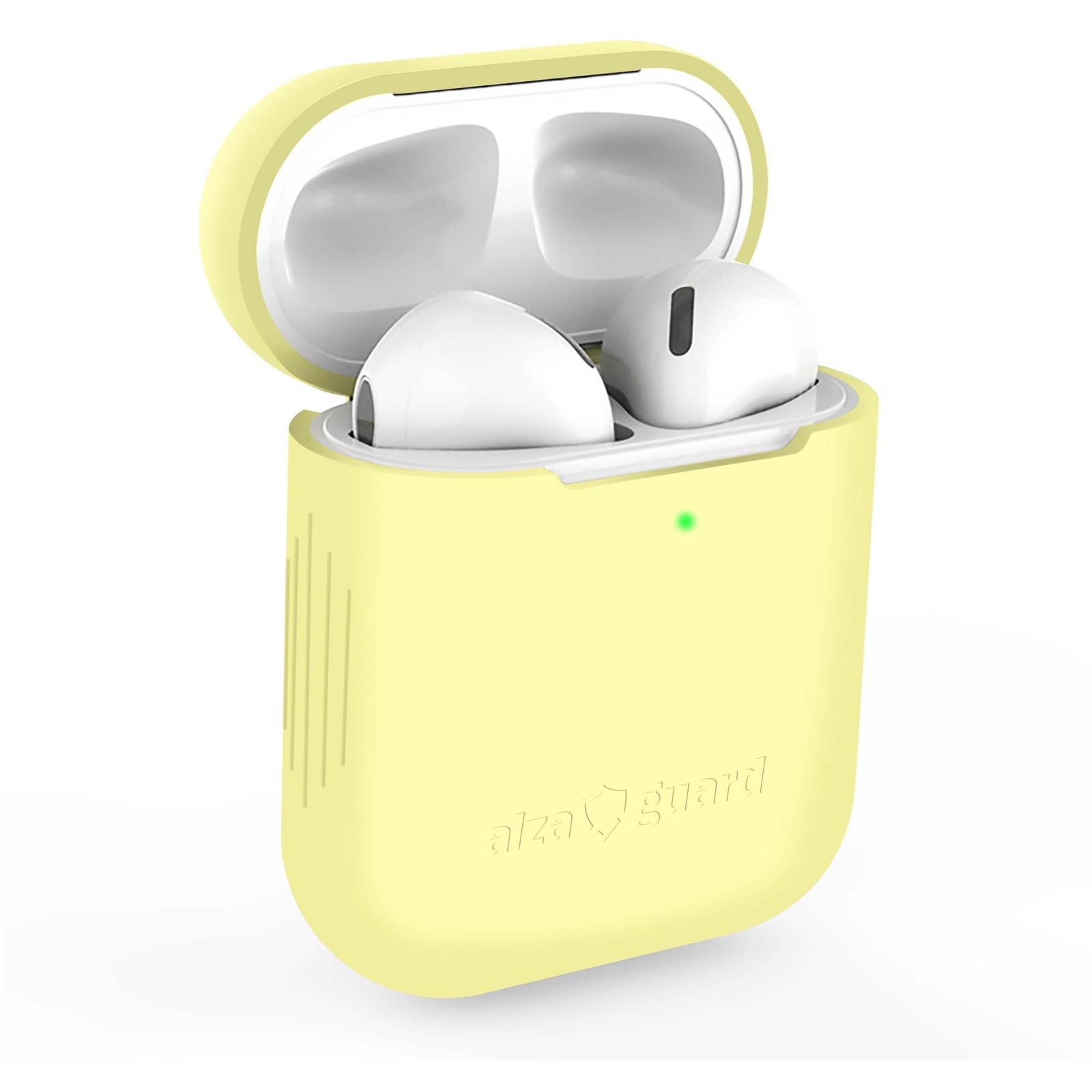 AlzaGuard Skinny Silicone Case Airpods 1. és 2. generáció, sárga (AGD-ACSS1I)