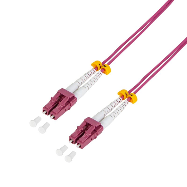 Коригиращ кабел, Logilink, Fiber duplex, OM4, 50/125, LC-LC, 2 m, Violet