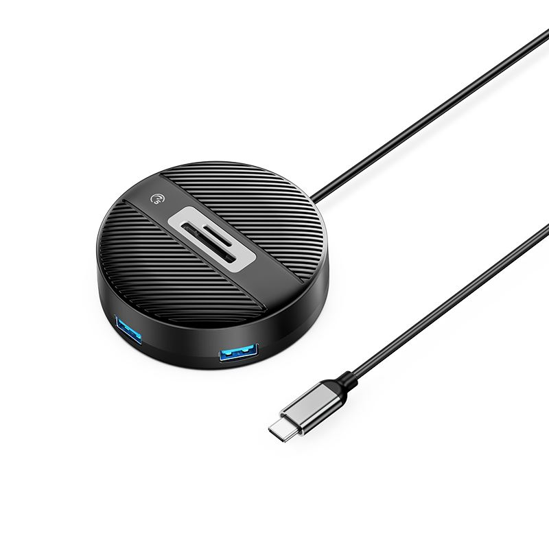 Orico 4x USB 3.0 Hub + kártyaolvasó fekete (YS5-C3-03-BK) (YS5-C3-03-BK)